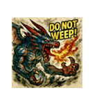 ラブドラゴン【水墨画風】（個別スタンプ：27）