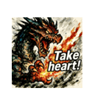 ラブドラゴン【水墨画風】（個別スタンプ：28）