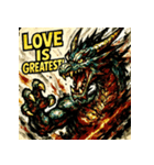 ラブドラゴン【水墨画風】（個別スタンプ：32）