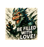 ラブドラゴン【水墨画風】（個別スタンプ：33）