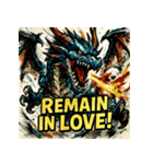 ラブドラゴン【水墨画風】（個別スタンプ：34）