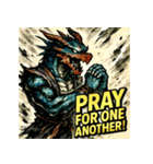 ラブドラゴン【水墨画風】（個別スタンプ：35）