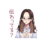 メガネガールの知的ツッコミ（個別スタンプ：21）
