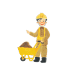 IKUNAS木の家をつくる職人さんスタンプ（個別スタンプ：4）