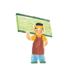 IKUNAS木の家をつくる職人さんスタンプ（個別スタンプ：10）