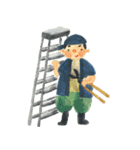 IKUNAS木の家をつくる職人さんスタンプ（個別スタンプ：11）