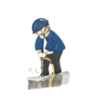 IKUNAS木の家をつくる職人さんスタンプ（個別スタンプ：25）