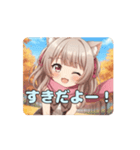 ピンクマフラーみなみアニメーション（個別スタンプ：1）