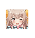 ピンクマフラーみなみアニメーション（個別スタンプ：7）