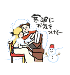 名画の年末〜年始・正月と日常使いスタンプ（個別スタンプ：38）