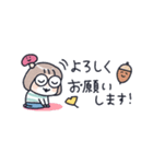 おかっぱめがねの小さめスタンプ/秋（個別スタンプ：10）