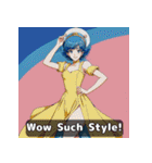 80年代アニメ風ガールズ☆レトロスマイル（個別スタンプ：2）