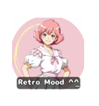 80年代アニメ風ガールズ☆レトロスマイル（個別スタンプ：10）