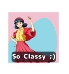 80年代アニメ風ガールズ☆レトロスマイル（個別スタンプ：12）