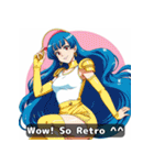 80年代アニメ風ガールズ☆レトロスマイル（個別スタンプ：24）