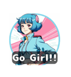 80年代アニメ風ガールズ☆レトロスマイル（個別スタンプ：26）