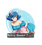 80年代アニメ風ガールズ☆レトロスマイル（個別スタンプ：34）