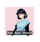 80年代アニメ風ガールズ☆レトロスマイル（個別スタンプ：36）