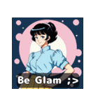 80年代アニメ風ガールズ☆レトロスマイル（個別スタンプ：37）