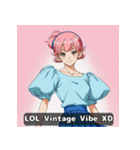 80年代アニメ風ガールズ☆レトロスマイル（個別スタンプ：39）