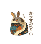 やさしく丁寧な秋冬の動物スタンプ（個別スタンプ：4）