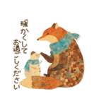 やさしく丁寧な秋冬の動物スタンプ（個別スタンプ：14）