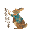 やさしく丁寧な秋冬の動物スタンプ（個別スタンプ：34）