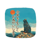 やさしく丁寧な秋冬の動物スタンプ（個別スタンプ：39）