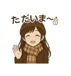 冬のチョコレート少女スタンプ（個別スタンプ：5）