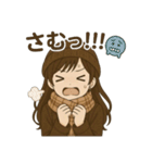 冬のチョコレート少女スタンプ（個別スタンプ：6）