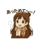 冬のチョコレート少女スタンプ（個別スタンプ：13）