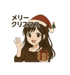 冬のチョコレート少女スタンプ（個別スタンプ：15）