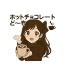 冬のチョコレート少女スタンプ（個別スタンプ：20）