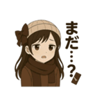 冬のチョコレート少女スタンプ（個別スタンプ：27）