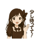 冬のチョコレート少女スタンプ（個別スタンプ：30）