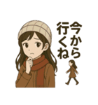 冬のチョコレート少女スタンプ（個別スタンプ：31）