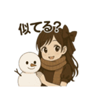 冬のチョコレート少女スタンプ（個別スタンプ：37）