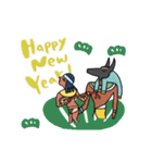 動くエジプトの年末年始★pocaママ（個別スタンプ：10）