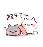 飛び出す♪ラブラブ♡モノクロにゃんこ（個別スタンプ：2）