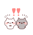飛び出す♪ラブラブ♡モノクロにゃんこ（個別スタンプ：19）