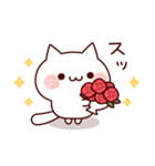 飛び出す♪ラブラブ♡モノクロにゃんこ（個別スタンプ：22）