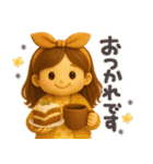 ふんわりGIRL♡挨拶とリアクション♪（個別スタンプ：8）