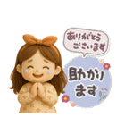 ふんわりGIRL♡挨拶とリアクション♪（個別スタンプ：10）