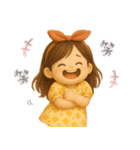 ふんわりGIRL♡挨拶とリアクション♪（個別スタンプ：21）
