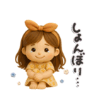 ふんわりGIRL♡挨拶とリアクション♪（個別スタンプ：27）