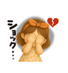 ふんわりGIRL♡挨拶とリアクション♪（個別スタンプ：28）