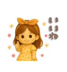 ふんわりGIRL♡挨拶とリアクション♪（個別スタンプ：32）