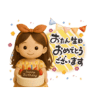 ふんわりGIRL♡挨拶とリアクション♪（個別スタンプ：34）