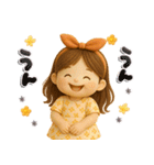 ふんわりGIRL♡挨拶とリアクション♪（個別スタンプ：35）