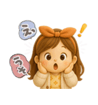 ふんわりGIRL♡挨拶とリアクション♪（個別スタンプ：36）